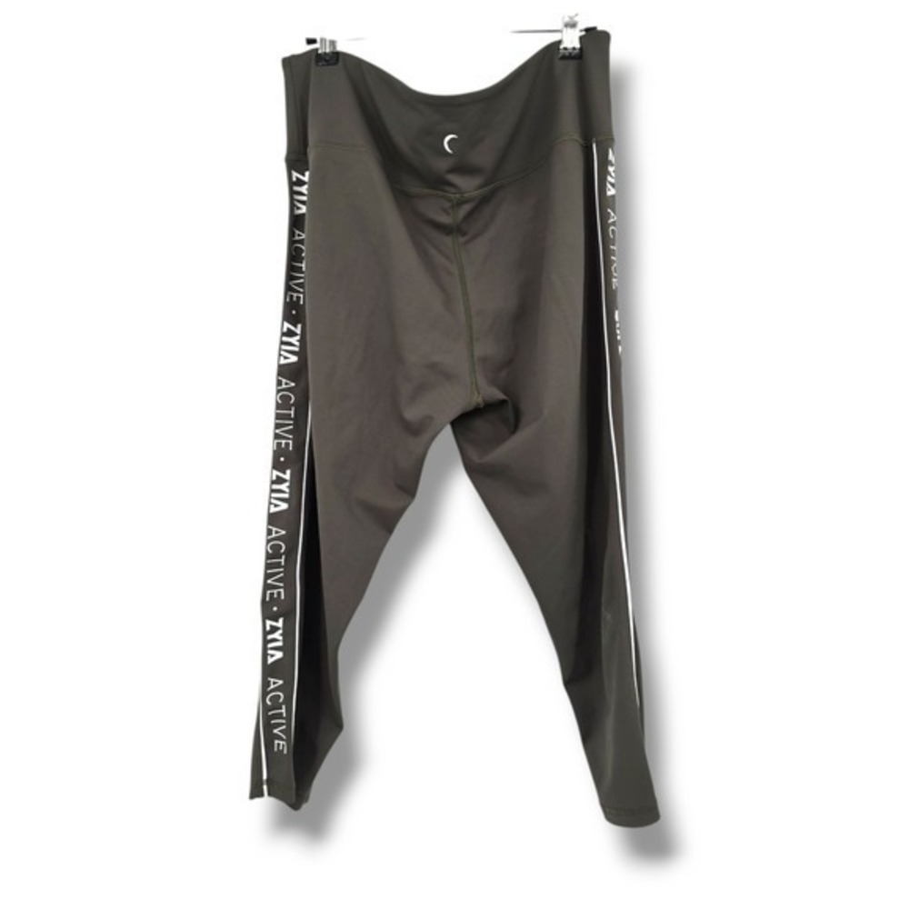 Zyia Active Olive Green Crop Leggings Athletic Activewear‎ Pants 16-18